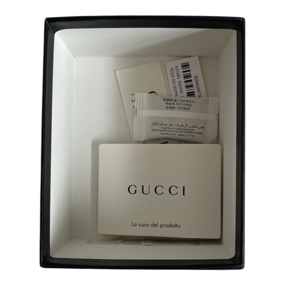 Authentic Empty GUCCI BOX Small Black White Accessories Box Jewelry Pendant Box - Picture 4 of 5
